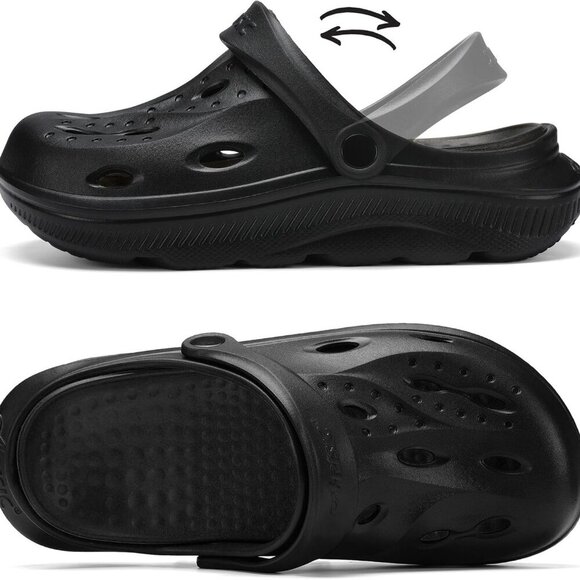 Garden Clogs Mens Womens Lightweight Arch Support Slippers with Removable Insole - Picture 4 of 6